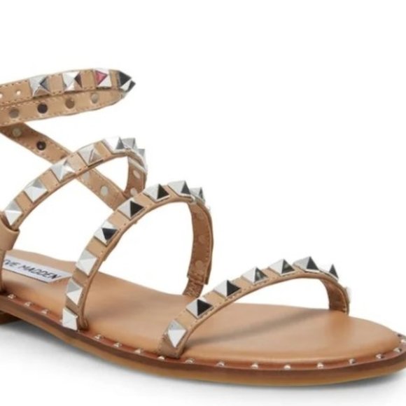 Steve Madden Shoes - Steve Madden Spike Sandals Tan- Size 8.5 (they run small, size up)